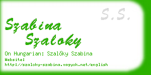 szabina szaloky business card